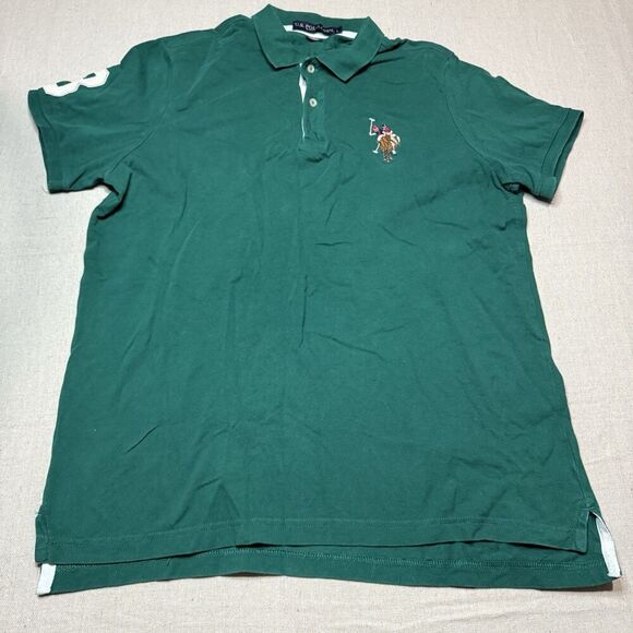 US POLO ASSN Shirt Mens Medium Brown Polo Big Pony #3 Short Sleeve Classic Adult - Picture 2 of 5